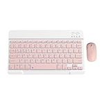 Pink Bluetooth Keyboard & Mouse Por