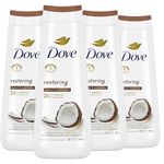 Dove Restoring Body Wash for renewed, healthy-looking skin Coconut & Cocoa Butters gentle body cleanser nourishes the skin 591 ml Pack of 4