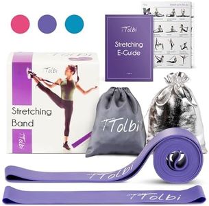 2-Pack Ballet Stretch Bands with Foot Mini Loop, Natural Rubber Dance Bands