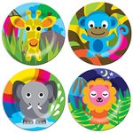 French Bull 8-Inch Jungle Theme Assorted Plate Set, Set of 4