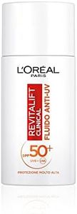 L'Oréal Paris Fluido Anti-UV Revitalift Clinical, SPF 50+, Protezione Molto Alta, Con Vitamina C Antiossidante, 50 ml