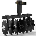 YINTATECH 28" Tractor Disc Plow Harrow with 2" Receiver, Pull Behind Tiller for ATV, Black