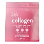 Collagen Powder 400g | Premium Hydrolysed Bovine Collagen Peptides Powder | Type I, II & III | with Hyaluronic Acid and Elastin | Raspberry | Collagen Supplements for Women and Men | Alpha Foods