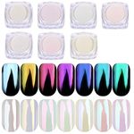 PrettyDiva Pearl Powder Mirror Effect Chrome Nail Powder Metallic Nail Manicure Pigment