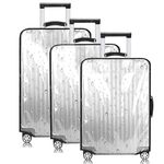 Feybaul 3 PCS Luggage Covers for Suitcases, 0.3mm Thickness Suitcase Covers for Luggage 20/24/28 Inch Transparent Protector Cover Set Suitable Long Travel Accessories