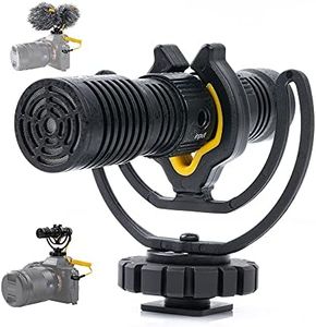 Deity V-Mic D4 Duo Shotgun Microphone,Dual-Capsule Mini Camera-Mount Microphones Dual Mono/Stereo Recording, Plug and Play Mic with Rycote Shockmount for DSLRs, Camcorders, Smartphones