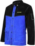 ANTAITHER Leather Welding Jacket - Exceptional Heat and Flame Protection, Heavy-Duty Coat (Large)