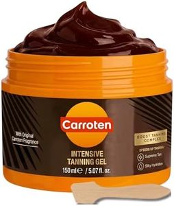 Carroten Intensive Tanning Gel | Browning Tan Accelerator | Non-Greasy, Water-Resistant with Carrot & Coconut Oil | Vitamin A & E For Moisture & Hydration | 5 Fl Oz + Spatula
