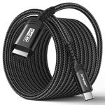 JSAUX Type C to HDMI Cable, 4K@60Hz USB 3.1 Type C to HDMI 2.0 Cord, 10ft/3M Nylon Braided Wire Converter for Laptop, Mobile, iPad Pro, MacBook, Chromebook, TV, Monitor