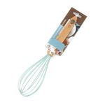 MasterChef Junior Egg Whisk – Beating Rod Designed in Wood and Silicone Head – Easy to Clean and Prevents Ingredients from Sticking – Hole in The Handle for Hanging