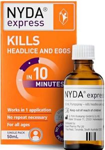NYDA® Express Head Lice Treatment 50mL – Made in Germany – Dimethicone Formula to Kill Head Lice & Eggs – Includes Lice Comb – Suitable for Adults & Children