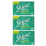 THREE PACKS of Shield Fresh Aqua Deodorising Soap 4 Pack