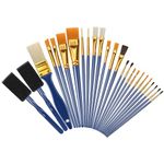 Halobios 25 Pcs Paint Brushes Set, Acrylic Painting Brushes for Children Beginners, Artist Painting Kits for Acrylic Oil Watercolor