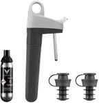 Coravin Pivot Wine Preservation System - Preserve Wine for 4 Weeks - Includes The Pivot System, 1 Capsule, 2 Wine Bottle Stoppers & 1 Bottle Sleeve - by-The-Glass Wine Saver System - Grey