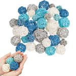 RVSWIHFA Vase Filler,36 Pack Decorative Wicker Rattan Balls - Multicolored & Multisized Orbs Vase Fillers - Perfect for Craft, Party, Wedding Decoration, Aromatherapy & Garden Decor