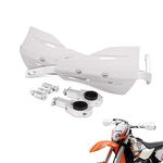 7/8" and 1 1/8" Aluminum Motocross Handguards Universal Hand Guards For Dirt Bike Motorcycle MX Supermoto Racing ATV Quad KAYO (White)