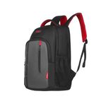 HARISSONS Inno 31 L Casual Backpack for Men & Women | Spacious 1 Main Compartment with Front Pocket, 2 Bottle Pockets & Ventilated Back Panel (Black & Red)