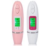 July Summer Gifts Skin Tester, Digital LCD Display Precision Skin Sensor Tester Facial Moisture Water Oil Analyzer(Pink)