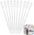 Pipette Dropper Plastic 10PCS 10ML Disposable Soft and Easy to Squeeze Transparent Plastic Pipettes Accurate Measurement for Water, Ink, Paint, Wssential Oil