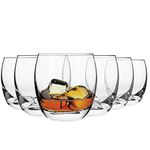 Krosno Whisky Gin Tumbler Glasses Drinking | Set of 6 | 10.1 oz | Elite Collection | Dessert Glasses Cocktail Glasses Gift Box | Home, Restaurants and Kitchen Set | Dishwasher Safe Glass Cup