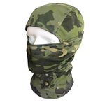 QMFIVE Tactical Mask, Airsoft Camouflage Flexible Full Face Protective Mask Headwear for Outdoor Hunting Ninja Hood(Woodland Camo)