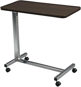 Drive Medical Non Tilt Top Overbed Table, Chrome