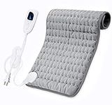 Cuplu 30"x16" Extra Large Electric Heating Pad - 6 Adjustable Temperature Settings - Auto Shut Off, Heating pads electric for Shoulders, Neck, Abdomen, Back, Limbs, etc. Machine Washable (Tabby Gray)…