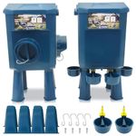 Chicken Feeder and Drinker Kit 8KG/7L – Anti-Pest, Automatic Valve, Anti-Cyanobacteria, Ideal for Small Farms and Hobbyist Poultry Keepers, Long-Lasting Autonomy, Reduces Refills, Durable Materials