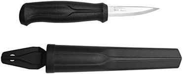 Morakniv Woodcarving Basic Sandvik Stainless Steel Wood Carving Knife with Sheath, 3 Inch