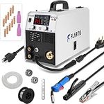 FLARING MIG Welder, 215Amp LED Digital Display Synergic MIG 120V/240V Dual Voltage, 6 in 1 Gas MIG/Gasless Flux Core MIG/Stick/Lift TIG/Spool Gun Multi Process Welding Machine 2-Year Warranty