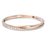 Swarovski Bangle, White Stones in a Rose Gold Tone Plated Setting, from the Twist Collection