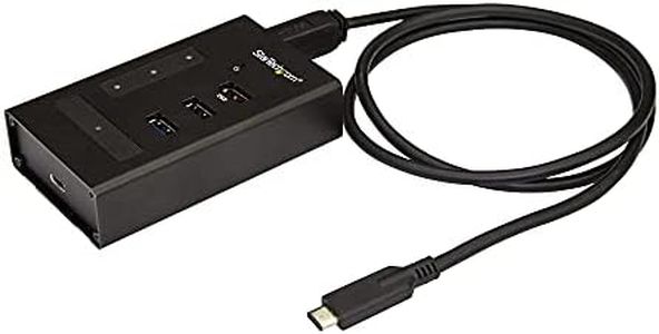 StarTech.com 4 Port USB C Hub - USB Type-C to 1x USB-C/3x USB-A - Commercial Metal USB 3.0 Hub - SuperSpeed 5Gbps USB 3.1/3.2 Gen 1 - Self Powered - BC1.2 Fast Charge - Mountable/Rugged (HB30C3A1CST)