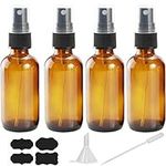 YUNFOOK 4 oz Amber Glass Spray Bott