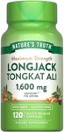 Longjack Tongkat Ali | 1600mg | 120 Capsules | Non-GMO & Gluten Free Extract | Max Strength Formula | by Nature's Truth