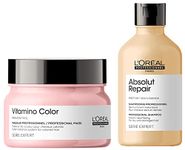 L'OREAL PROFESSIONNEL PARIS Vitamino Color Hair Mask,Serie Expert,250Gm&L'Oréal Professionnel Absolut Repair Shampoo With Protein And Gold Quinoa For Dry And Damaged Hair,Serie Expert,300Ml