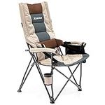 XGEAR Leisure Folding Camping Chair With Adjustable Lumbar Support High Back Design For Superior Comfort&Heavy Duty