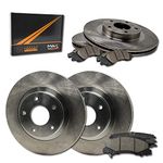 Max Brakes Front & Rear Premium Brake Kit [ OE Series Rotors + Ceramic Pads ]Fits: 2006 2007 2008 2009 2010 Ford Fusion