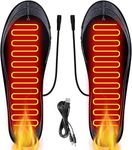 Heated Insoles for Men Women, USB Heated Insoles Outdoor Sports Feet Warmer Washable Cuttable Thermal Insoles for Winter Hunting Ski Fishing Hiking Electric Heated Foot Warmer Insole