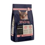 Amazon Brand - Lifelong - Dry Cat Food for Adult Cats, Grainfree Recipe with Fresh Salmon, 1 Pack of 3kg