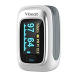 Vibeat Fingertip Pulse Oximeter, Blood Oxygen Saturation Monitor| O2 Meter, Portable SPO2 & Pulse Rate Monitor, Batteries and Lanyard Included