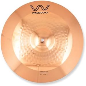 Wambooka Session Pro 16" Crash Cymbal for Drum Set - Italian Design, B8 bronze (hand-hammered)