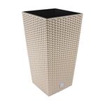 Prosper Plast Rato Flower Pot - 32.5cm x 32.5cm x 61cm (LWH) Mocca 49L Capacity Planter Suitable for Indoor and Outdoor Use