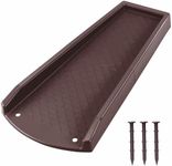 Ogutter Splash Blocks for Gutters Downspouts, 24" Downspout Extensions for Rain Water Drainage, Thickened Gutter Splash Guard with Fixing Piles(1 Pack, Brown)