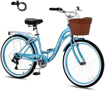 LUXECYCLES Beach Cruiser Bike for Women, 7 Speed Women's Bike