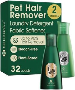 Pet Hair Remover for Laundry Bundle, Detergent + Fabric Softener Liquid, Up to 90% Fur Removal, Plant-Based Enzyme Formula for Dog and Cat Fur, Odor & Stain Remover, Cedar Scent, 2 x 27 fl oz