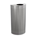 Rubbermaid Commercial Products Half-Round Open Top Bin 45 Litre Stainless Steel FGSH12SSPL