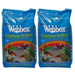 20kg Webbox Rainbow Pellets Floating KOI CARP & All Pond Fish Food