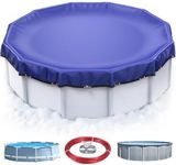 UIRWAY Winter Cover for 33FT Round Above Ground Pool, 200GSM Heavy-Duty PE