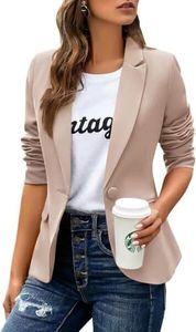 huatandis Women's Business Casual Blazer Notched Lapel Work Suit Jacket