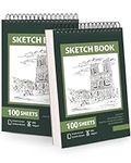 WeLiu Sketchbook 9x12 Inch, 2 Packs